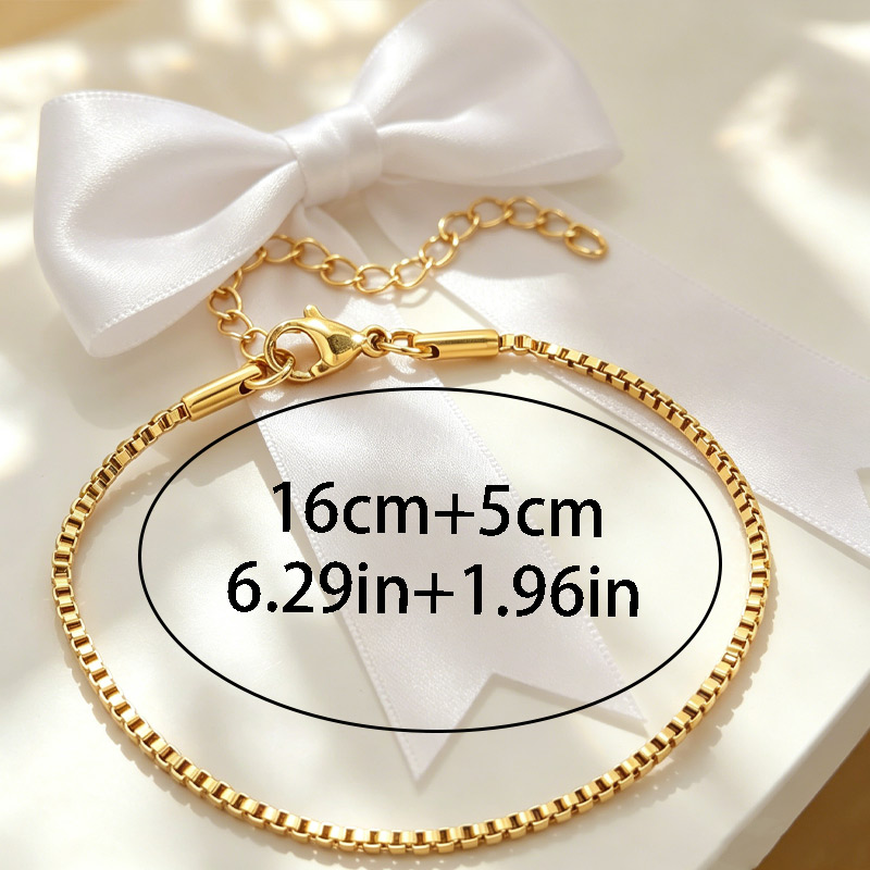 2pcs Daily Embellishment Bracelet Combination, Stainless Steel